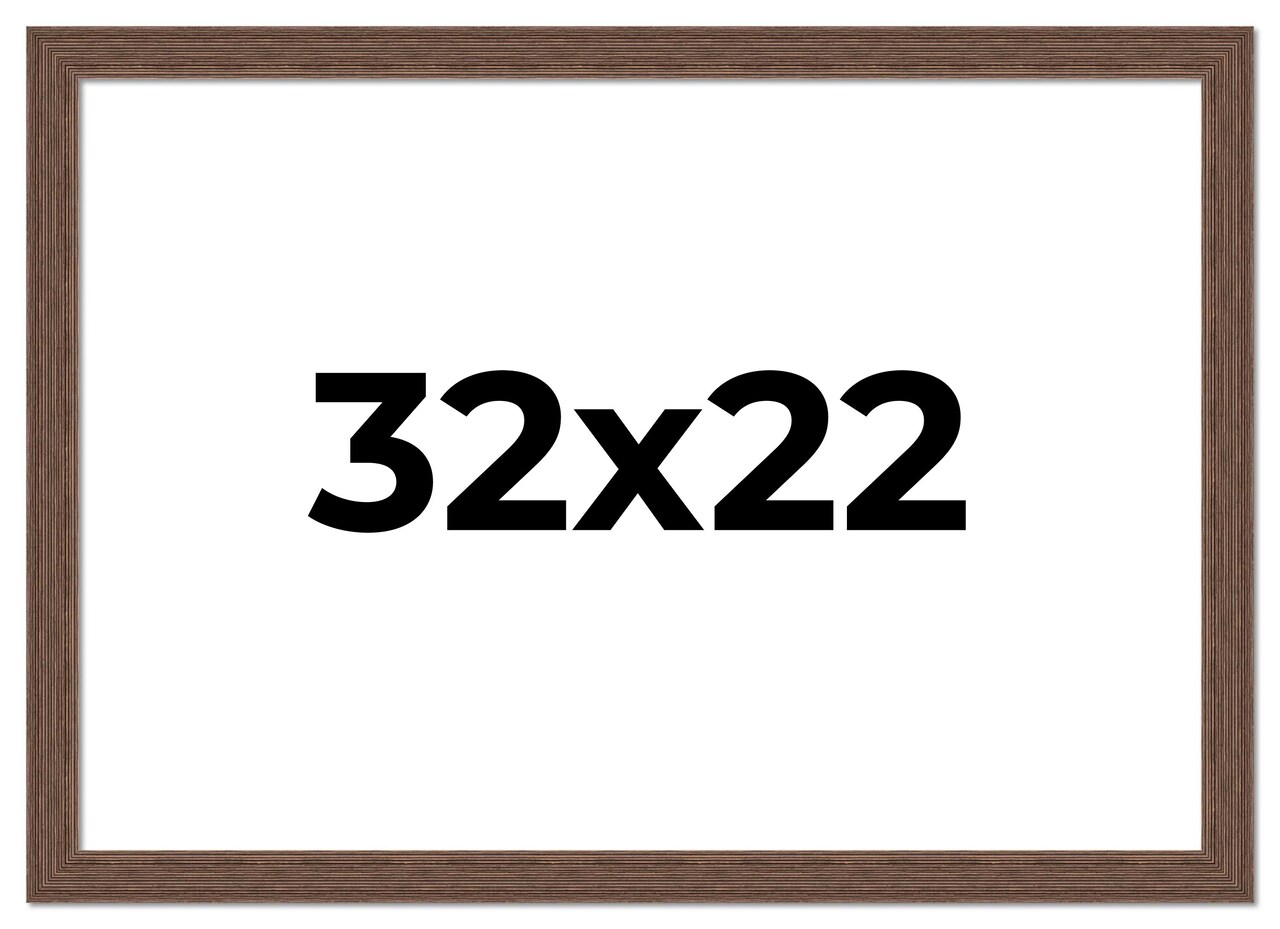 32x22 Wide Barnwood Picture Frame with UV-Resistant Acrylic & Acid Free Backing, Available in 6 Paint Finishes - Grey, Brown, White, and Black